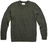 Thumbnail for your product : Paul James Knitwear - Jarvis Mens British Wool Aran Cable Sweater - Green