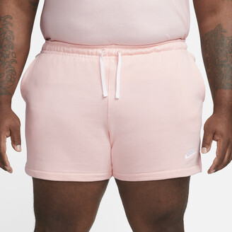 nike french terry shorts pink