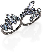 Thumbnail for your product : Alexis Bittar Miss Havisham Liquid Crystal Broken Glass Double-Finger Ring