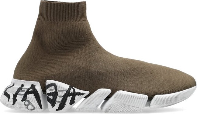 Balenciaga Monogram Motif High-top Sneakers in Brown for Men