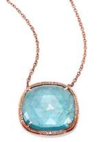 Thumbnail for your product : Jacquie Aiche Aquamarine, Diamond & 14K Rose Gold Freeform Pendant Necklace