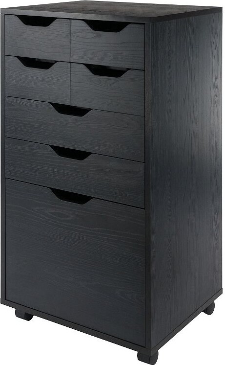 Winsome Wood Halifax Bins & Drawers Multi-Storage Tall Mobile Cabinet