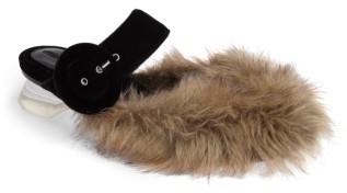 Simone Rocha Women's Faux Fur Mule With Mini Perspex Heel