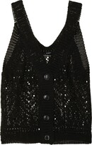 Thumbnail for your product : GOEN.J Buttoned Crochet-Knit Vest