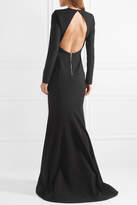 Thumbnail for your product : Rebecca Vallance Billie Open-back Crepe Gown - Black