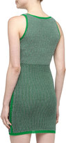 Thumbnail for your product : Susana Monaco Mixed Pattern Crochet Sweaterdress, Green Pepper