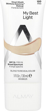 Almay, Smart Shade, Skintone Matching Makeup, SPF 15, 100 My Best Light, 1 fl oz (30 ml)