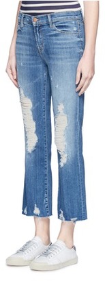 J Brand 'Selena' distressed cropped boot cut jeans