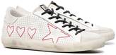 Thumbnail for your product : Golden Goose White Superstar Perforated Leather Sneakers