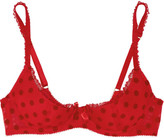 Thumbnail for your product : L'Agent by Agent Provocateur Rosalyn underwired flocked tulle bra