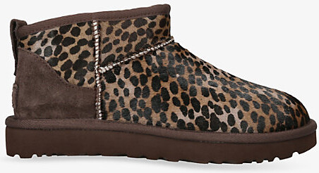 UGG Womens Brown/Oth Classic Ultra Mini Caspian Suede Ankle Boots Eur 41 / 8 Uk Women