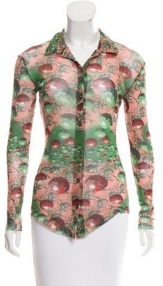 Jean Paul Gaultier Printed Button-Up Top