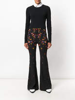 Thumbnail for your product : Givenchy floral flared tailored trousers