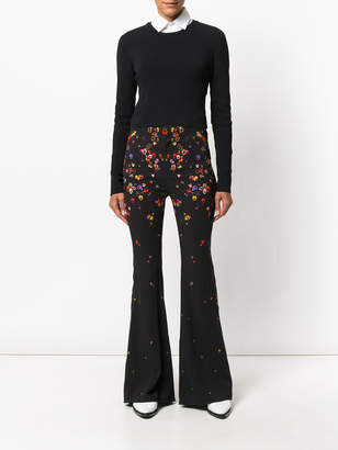 Givenchy floral flared tailored trousers