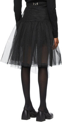 SHUSHU/TONG SSENSE Exclusive Black Tulle Two-Layer Skirt