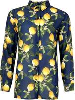 Thumbnail for your product : boohoo Lemon Print Shirt