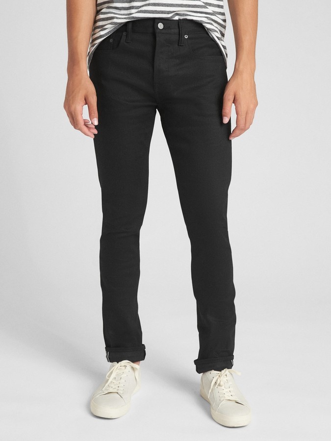 selvedge slim jeans with gapflex