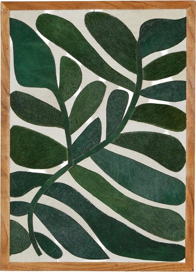 Tozai Two's Company Green Tropical Abstract Leaves Wall Art