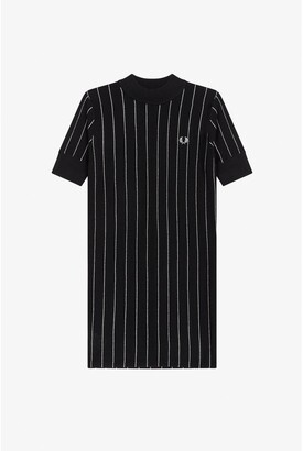 Fred Perry Pinstripe Knitted Dress Navy