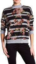 Thumbnail for your product : Bobeau Mock Neck Floral Stripe Pullover