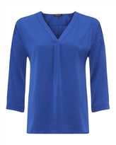 Thumbnail for your product : Jaeger Silk Satin V-neck Tunic Blouse