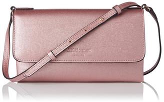 LK Bennett Melany Metallic Pink Leather Shoulder Bag