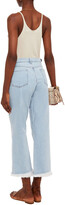 Thumbnail for your product : J Brand Cropped Distressed High-rise Bootcut Jeans