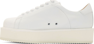 Damir Doma Optic White Leather Fimis Platform Sneakers