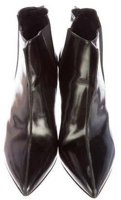 Pierre Hardy Leather Pointed-Toe Ankle Boots