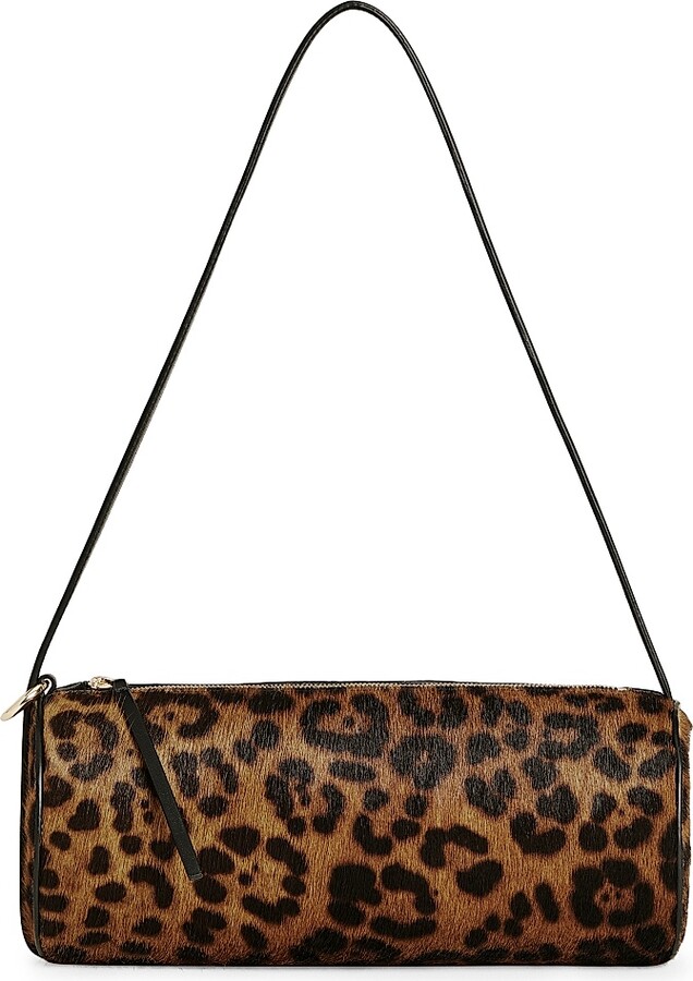 Reformation Women's Simona Leopard Leather Cylinder Shoulder Bag - Leopard