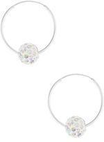 Thumbnail for your product : Lord & Taylor Pave Hoop Earrings