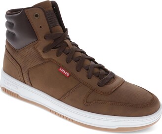 Levi's Drive Hi high-top sneakers in black and charcoal showing versatile styling options