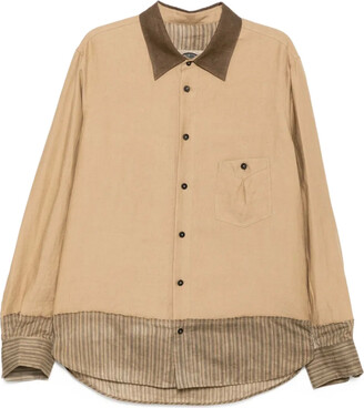 Ziggy Chen henley neck long sleeve T-shirt - ShopStyle