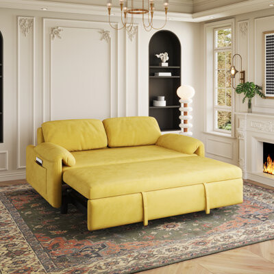 Latitude Run Sofa Transforms into a Retractable Bed for Your Living Room