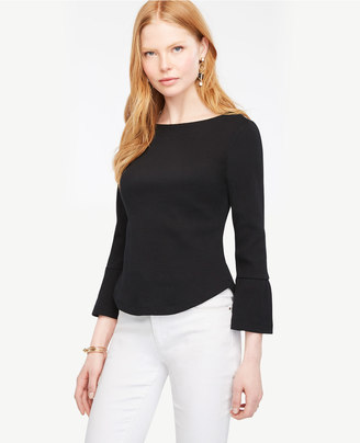 Ann Taylor Petite Fluted Sleeve Top