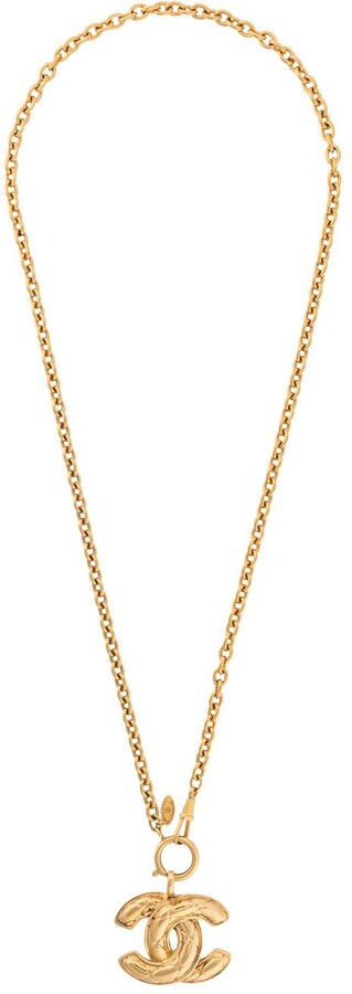 Chanel Pre Owned 1980s CC pendant long necklace - ShopStyle