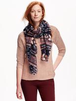 Thumbnail for your product : Old Navy Printed Raw-Edge Scarf for Women