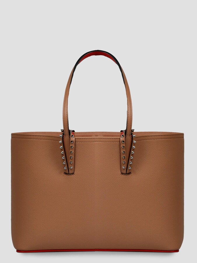 CHRISTIAN LOUBOUTIN: Cabata bag in grained leather - Nude