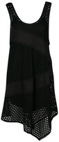 Thumbnail for your product : Marc by Marc Jacobs Black Eyelet Jersey Asymmetric Sleeveless Yuki Dress S