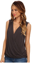 Thumbnail for your product : Three Dots Sleeveless Wrap Top w/ Details