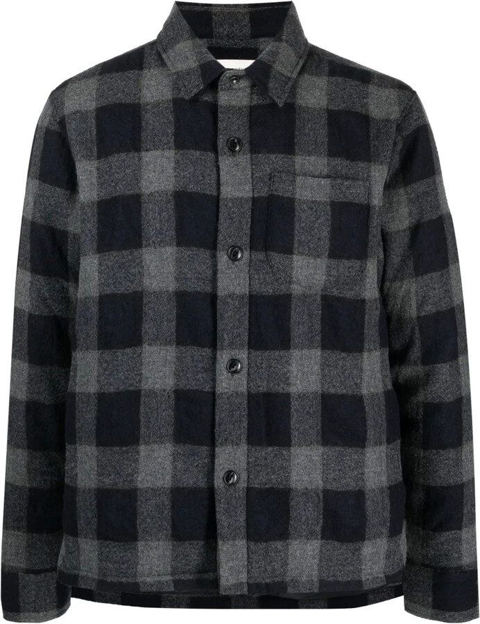 Officine Generale Gingham-Check Virgin-Wool Jacket