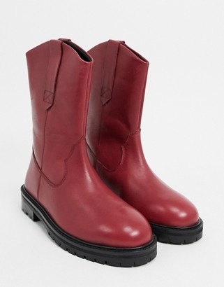red designer boots