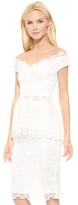 Thumbnail for your product : Lela Rose Lace Peplum Top