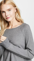 Thumbnail for your product : Honeydew Intimates Sneak Peek Waffle Knit Crop Sweatshirt