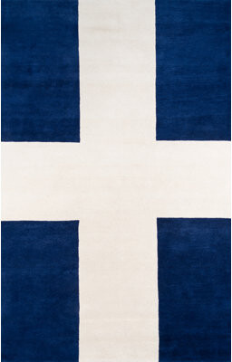 Novogratz Chevalier Hand-Tufted Wool Navy Area Rug