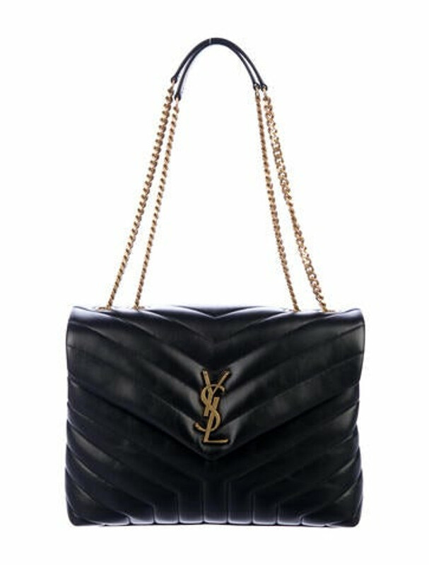 Saint Laurent Monogram Matelasse Medium Loulou Puffer Bag w/ Tags Black