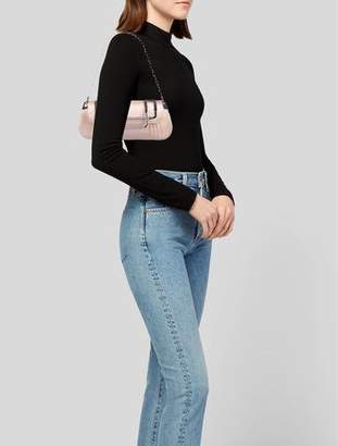 Christian Dior Satin Chain-Link Shoulder Bag