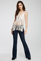 Thumbnail for your product : Forever 21 Fringed Crochet Crop Top