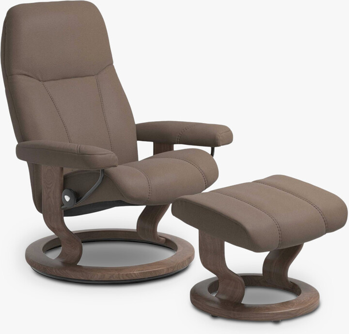 Barker and Stonehouse Stressless Consul Large Classic Chair and Stool