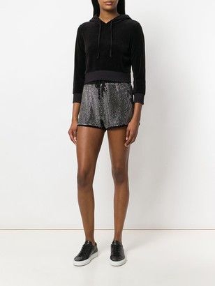 Juicy Couture Swarovski embellished velour shorts